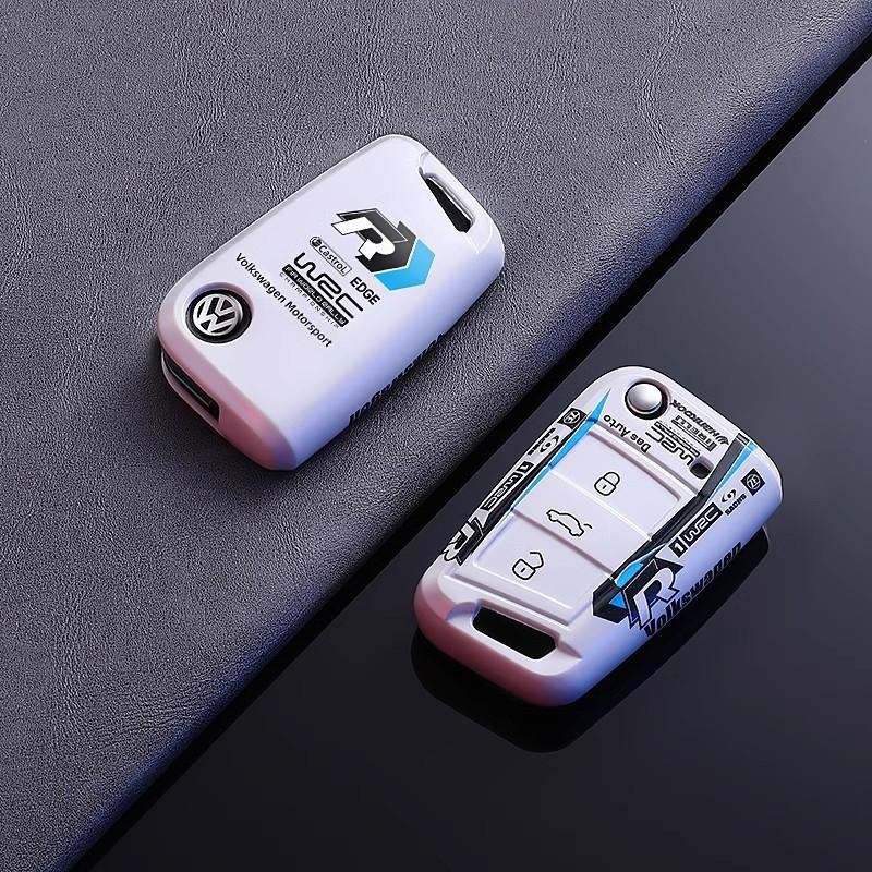 Для автомобиля VW Складной корпус чехла брелока дистанционного ключа Для Volkswagen VW Polo Golf 7 MK7 Tiguan Passat Jetta E-golf Брелок Аксессуар