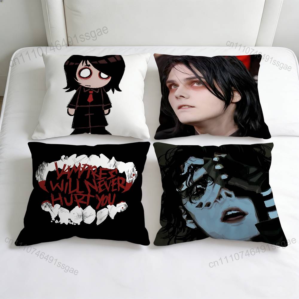 My CChemical Romance Gee Way Decorative Square Pillow Cover Modern Cushion Case for Living Room Bedroom