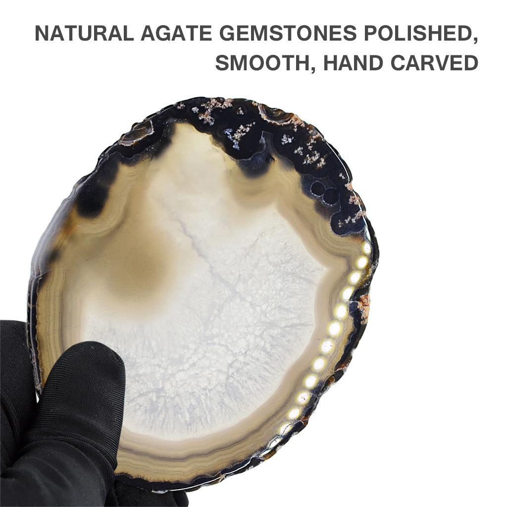 Natural Agate Slices Pendant Crystal Agate Stone Jewelry Making Charm Coaster for Home Decoration Art