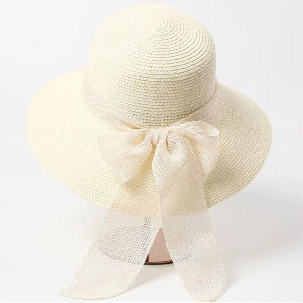 Casual Women Sun Hat Summer Travel Beach Hat New Bowtie Fisherman Hat