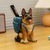 Resin Statue Desktop Storage German Shepherd Pen Box Figurines New Dog Sculpture Pen Container