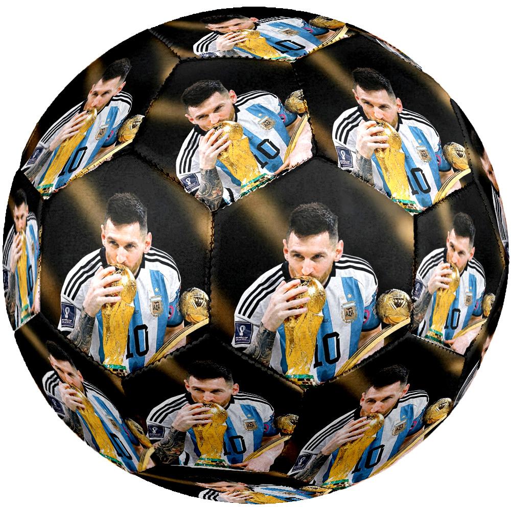 Lionel Messi Iconic Bernabeu Celebration Soccer Ball Size 5 Football Machine Sewn Indooroutdoor Training And Matches Perfect Gift For Sports Enthusias
