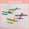 Пластиковый самолет-игрушка для запуска для детей с механизмом вытягивания шнура для развивающей игры