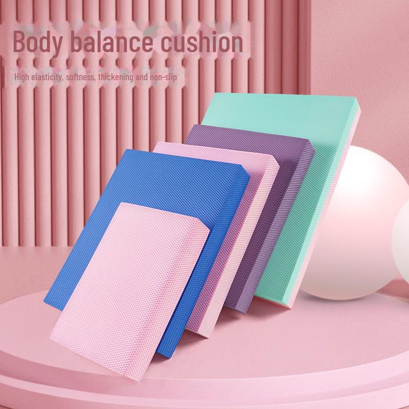 Высокоэластичная нескользящая балансировочная подушка: Утолщенный квадратный фитнес-наколенник с поддержкой брюшного колеса для домашних тренировок