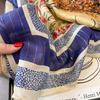 Весенне-осенний шелковый квадратный шарф Женский высококачественный шелковый шарф из тутового шелка в елочку Элегантный универсальный большой платок Тонкий шарф