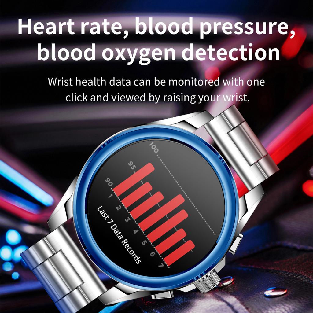 KC83 AMOLED Экран Мужские Смарт-часы с Bluetooth-звонком 1ATM Водонепроницаемый Фитнес-браслет с 2 ремешками