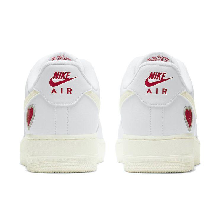 Nike Мужские кроссовки Air Force 1 Low ко Дню святого Валентина 2021 White Sail University-Red DD7117-100