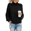 Autumn and Winter New Knitted Sweater European and American Thick Thread Pullover Turtleneck Sweater Women's