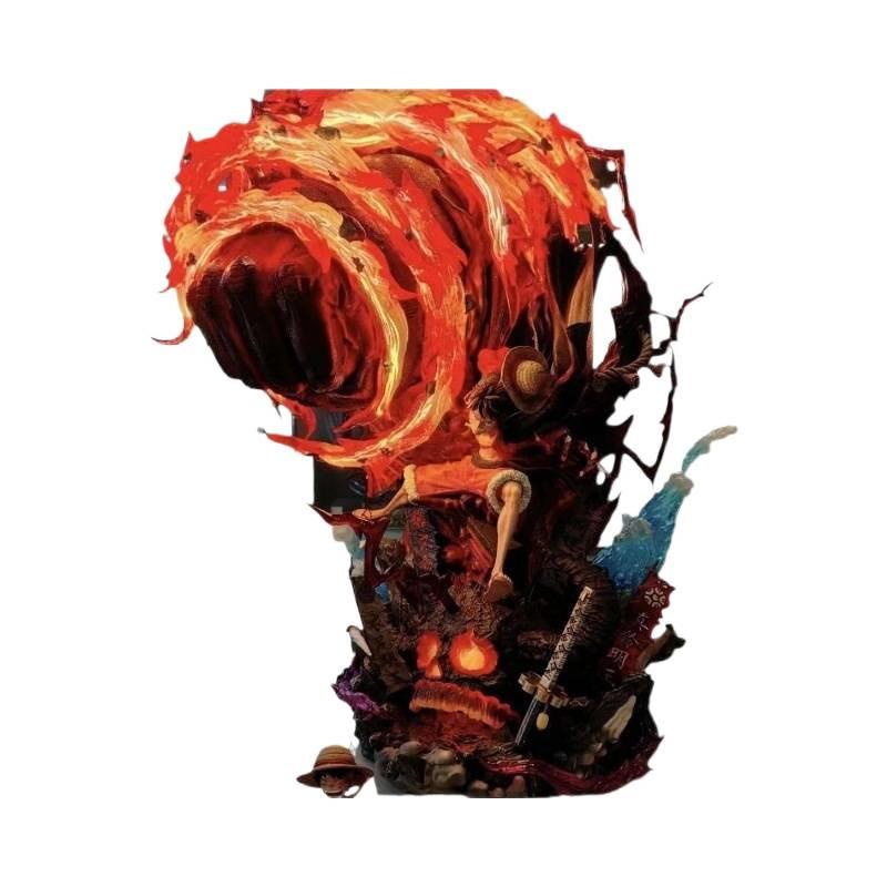 Фигурка One Piece, очень большая статуя Ешуо Луффи, четырехскоростная модель Короля Обезьян Луффи, анимационный периферийный персонаж, кукла, подарок