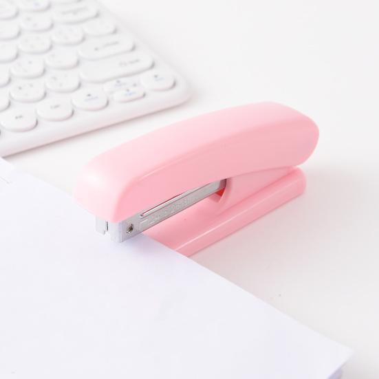 Маленький степлер, противоскользящий, эффективный, экономящий труд, цвет макарон, портативный, многофункциональный, среднего размера, инструмент для сшивания канцелярских товаров для студентов