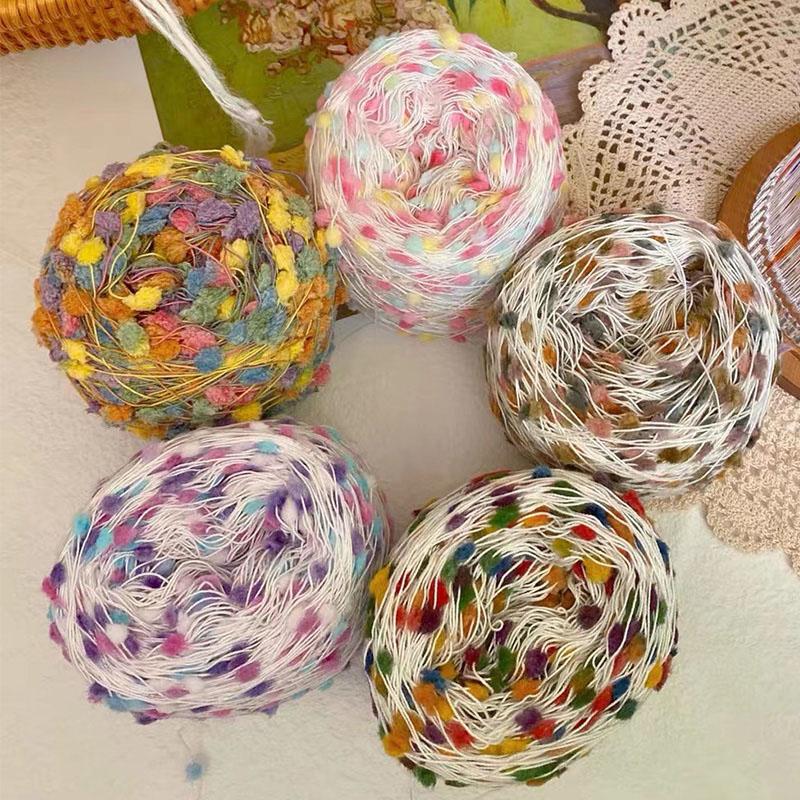 50g/Roll DIY Thread Yarn Thick Thread Woolen Yarn Crochet Blended Yarn Scarf Hand Knitting Colorful