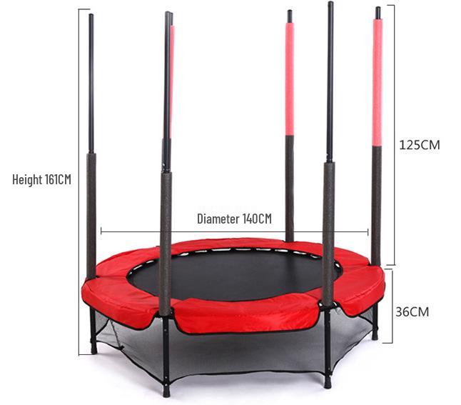 Indoor Cross-Border Trampoline: PVC & Stainless Steel for Kids & Adults, Creative for Sports & Fitness