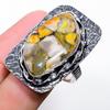 Bumble Bee Jasper Gemstone 925 Sterling Silver Gift Jewelry Ring Size 9