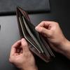 Мужской короткий кошелек бифолд из ПУ кожи, держатель для кредитных ID карт, кошелек большой вместимости, мужской кошелек премиум-класса с отделением для монет на молнии
