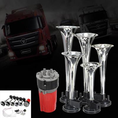 5 шт., 125 дБ, 12 В, серебряная труба, воздушные рожки, музыкальная труба Дикси Дюк Хаззард, автомобиль, грузовик, лодка, воздушный рожок