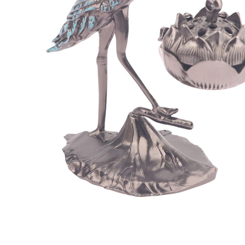 Подставка для курильницы в форме журавля Лотос, курильница для курильницы из античного сплава Лотос, подвесная печь для чайной церемонии, ремесло, украшение для дома