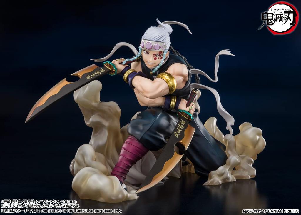 TAMASHII NATIONS Figuarts ZERO Demon Kimetsu No Yaiba Tengen Approximately PVC and ABS Painted Finished Figure Slayer Uzui, 140mm,