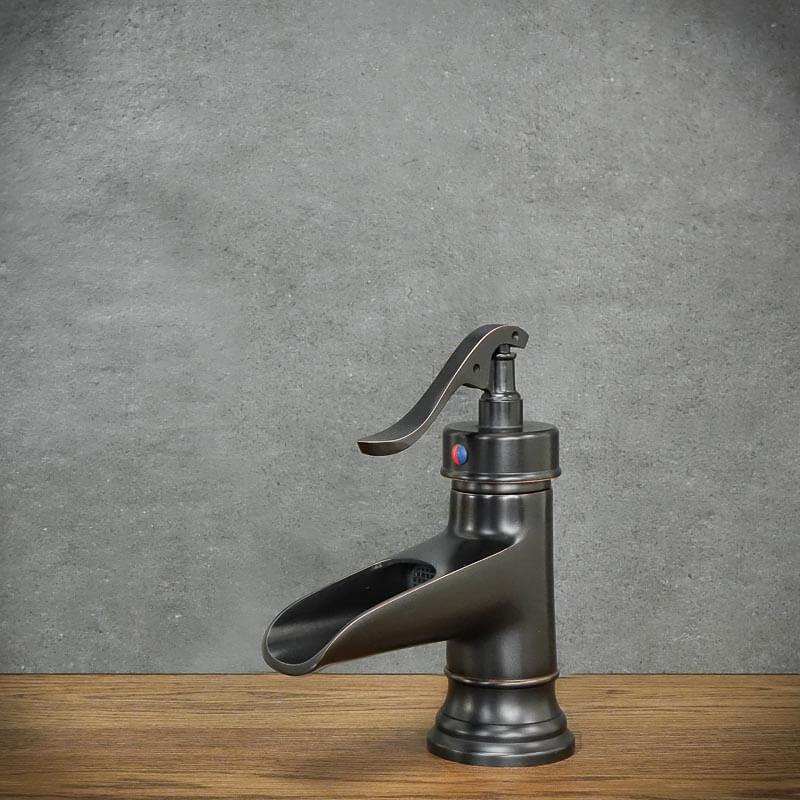 Black CHESTER low free-standing washbasin tap