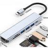 7 In 1 Type C Hub Dock for Huawei Apple iPad with HDMI USB SD Card Slot