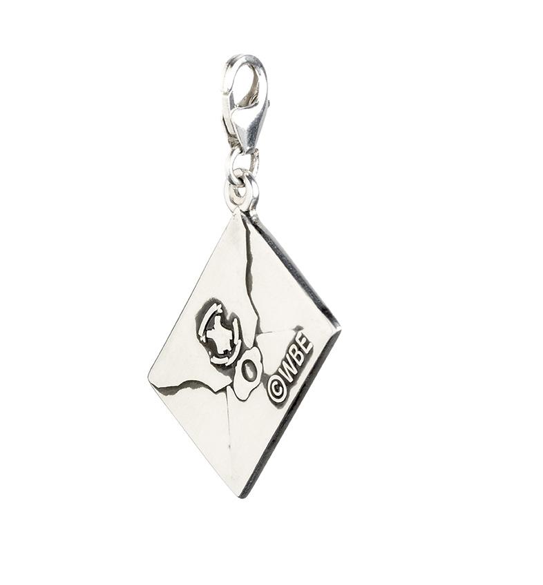 Harry Potter sterling silver hogwarts Acceptance Letter clip on charm