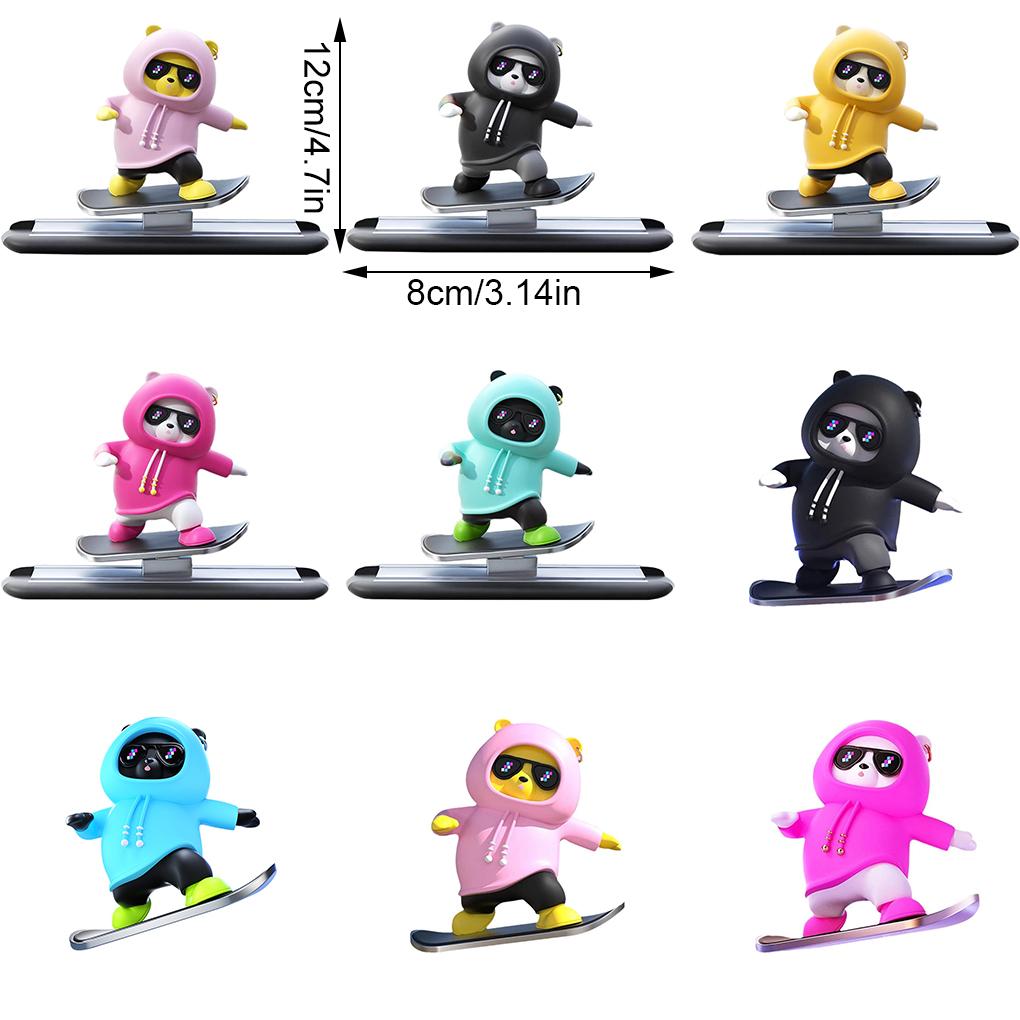 Украшения для приборной панели автомобиля Украшение центрального экрана Украшения для скейтборда с изображением медведя Милый мультяшный автомобиль Украшение интерьера