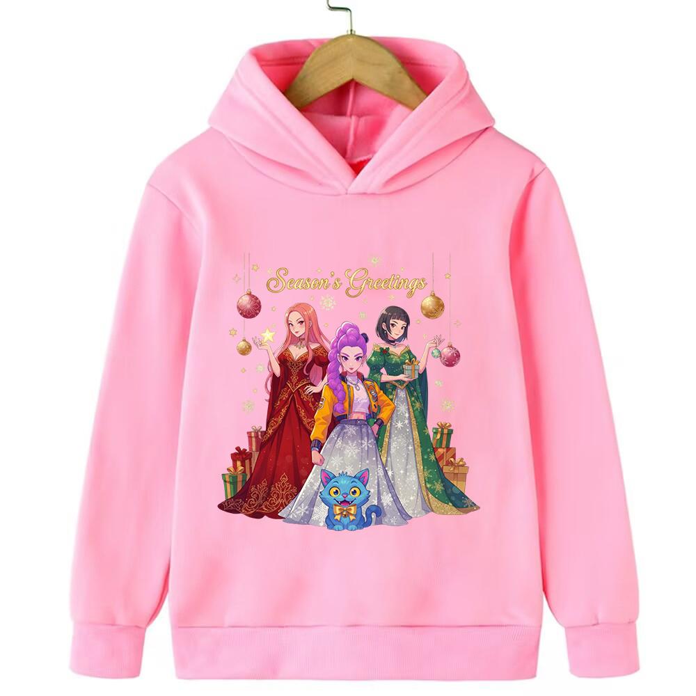 Худи Huntrix Girls и Охотники на демонов Тигр Рождественское худи Милое глупое худи с тигром Худи Huntrix Girls Рождественское худи
