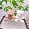 Delightful Teddy Cartoon Bear Keychain With Luxurious Short Plush For Trendy Accessories