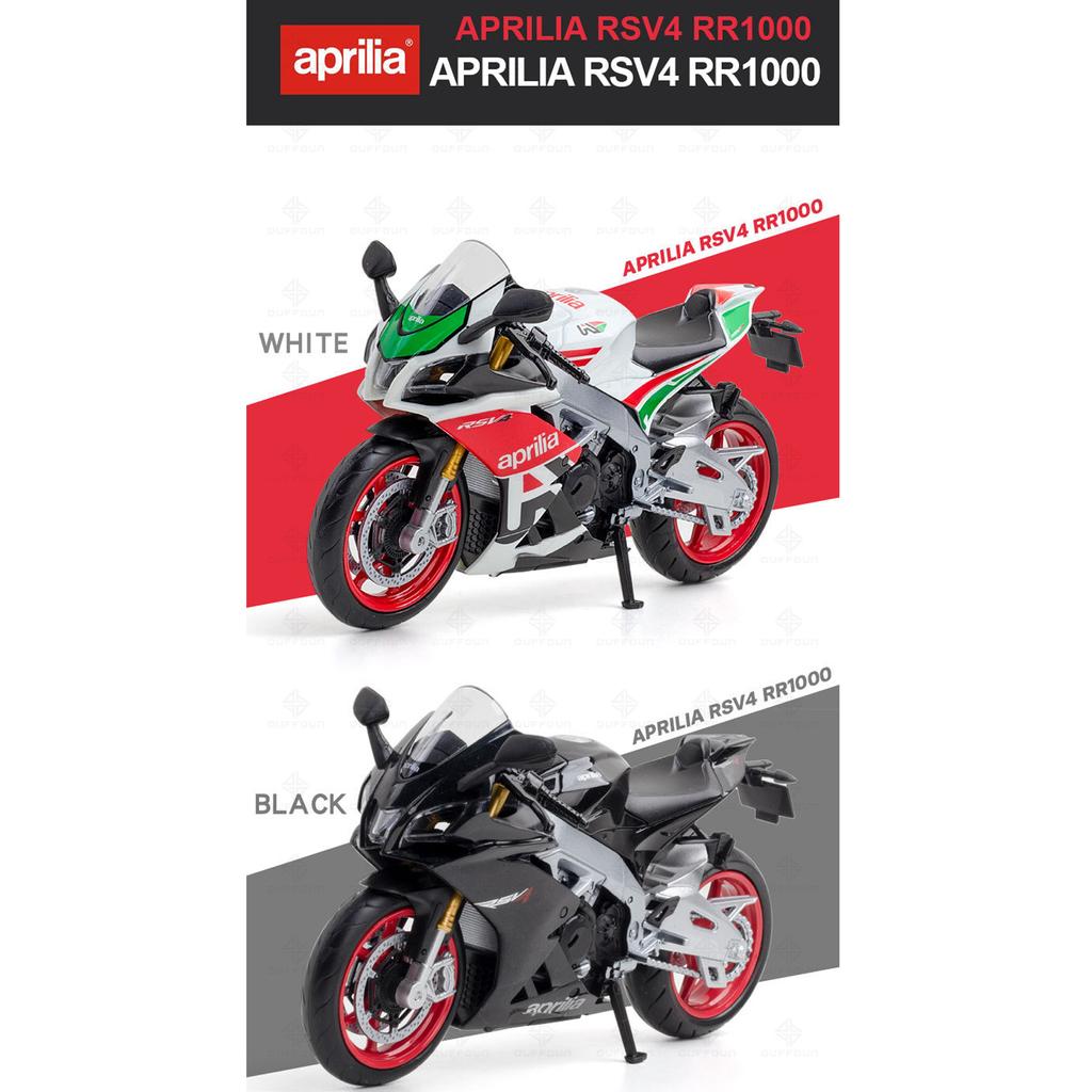 1/12 сплава, литья под давлением Aprilia RSV4 RR1000, модель игрушечного автомобиля для мотоцикла, автобайк, амортизатор, внедорожный автоцикл, игрушки, подарочная коллекция