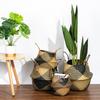 Handmade Straw Storage Baskets Rattan Flower Pot Belly Basket with Handles Folding Clothes Laundry Storage Container