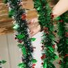 2 шт. Многоразовая Рождественская гирлянда 2 м DIY Блестящая мишура Гирлянда из мишуры Регулируемый подвесной аксессуар Рождественский декор Рождественская елка