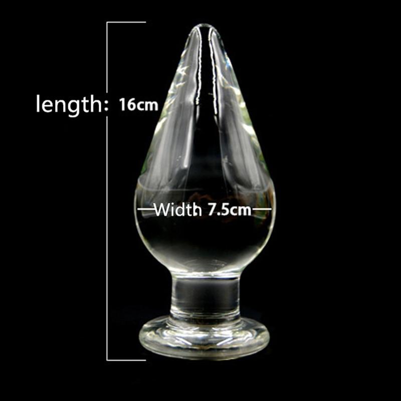 16 см большой прозрачный хрустальный стеклянный анальная пробка вагинальные шарики для взрослых мастурбация огромные анальные секс-игрушки для женщин мужчин геев