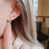 Серьги Серьги Ретро Французские Ниш Серьги с Жемчугом и Бриллиантами Маленькие Мини Серьги для Женщин