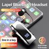 # K55 Lavalier Business Bluetooth 5.2 Headphone Talk/Music Time 20 Hours,LED Digital Display,Noice Cancelling Wireless Earphones
