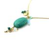 [N1122] - Gold Green 'Altai' Designer Necklace