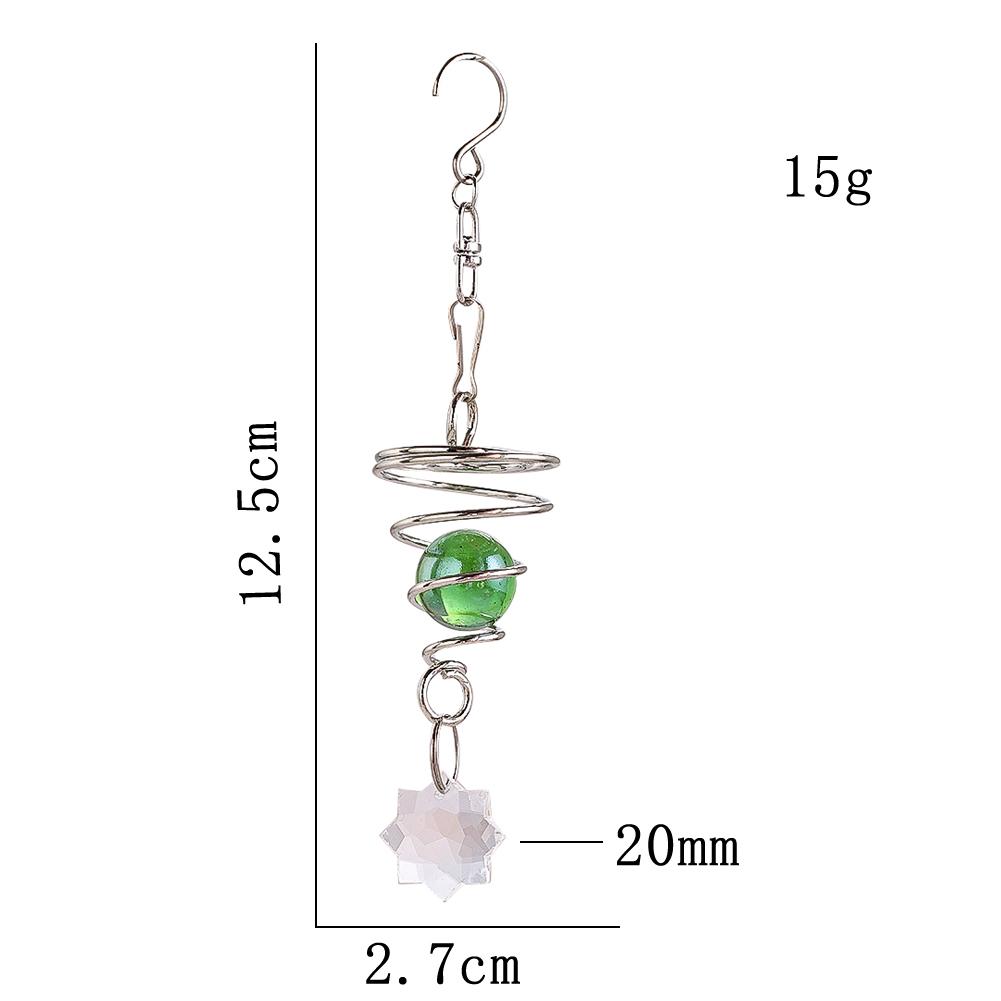 D2 Шар для созерцания Спиральный хвост DIY Ловец солнца Ветряной спиннер Стабилизатор Хрустальная призма Создатель радуги Садовый подвесной декор+ Вращающийся крючок