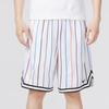 Nike Полосатые баскетбольные беговые тренировочные дышащие свободные повседневные шорты на шнурке, мужские брюки белого цвета DX0254-100