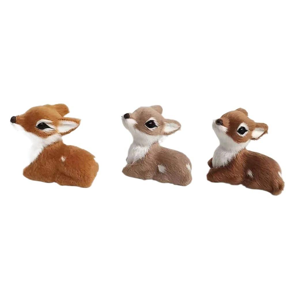 Garden Miniatures Artificial Deer Deer Ornaments Christmas Deer Animal Sika Deer Simulation Deer