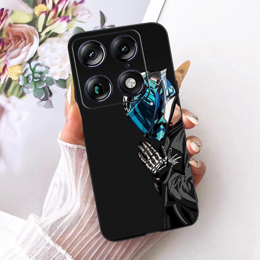 Для Motorola Signature 5G Модный Стиль Элегантный Расписной Чехол-Крышка для Телефона Moto X70 Air Pro Мягкий Силиконовый Черный ТПУ Чехол