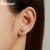 BAMOER, 1 шт., стерлинговое серебро 925 пробы, красивые серьги с цирконием и кинжалом в форме алого сердца для крутых девочек