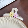 Trendy Floral Hair Claw Clip In Multiple Color Options For Chic Casual Looks