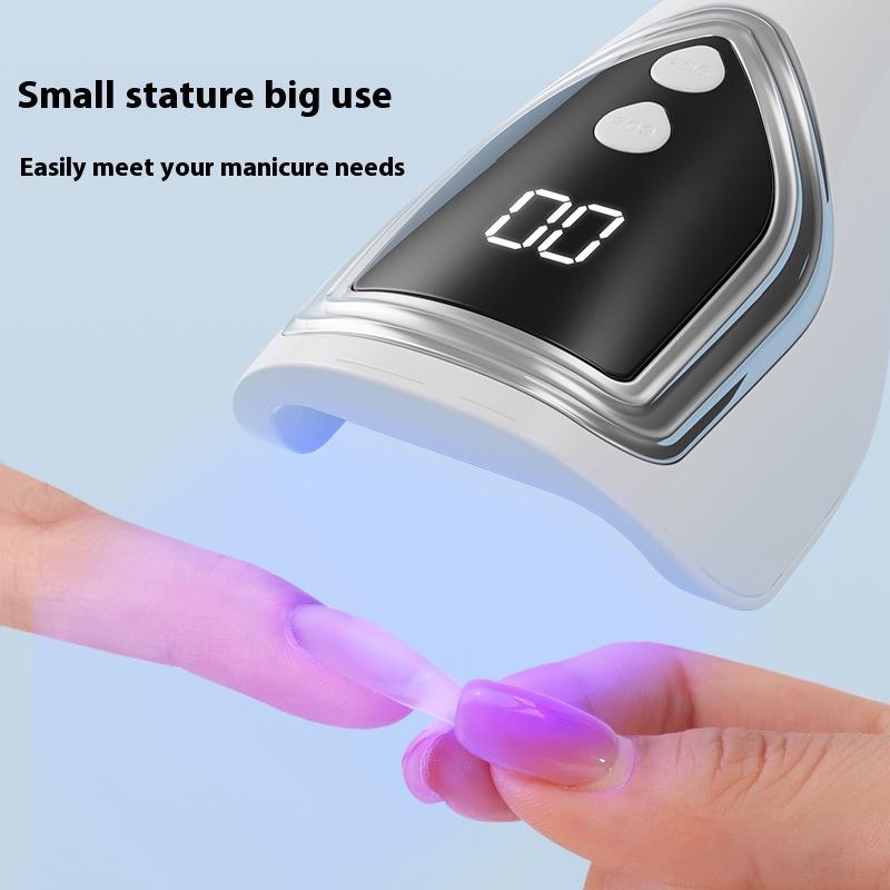 YIKOOLIN Handheld UV LED Nail Lamp Mini Manicure Nail Dryer with 5 Lamp Beads Quick Drying USB Rechargeable Gel Nail Polish Ligh