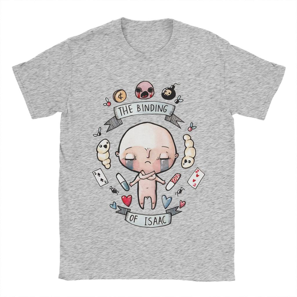 Уникальная футболка The Binding Of Isaac для унисекс с круглым вырезом, хлопковые футболки с коротким рукавом, топы больших размеров