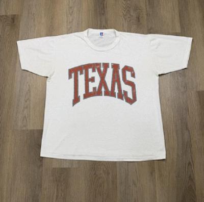 Vintage Texas Russell Athletic Mens College Graphic Unisex T-shirt 90s