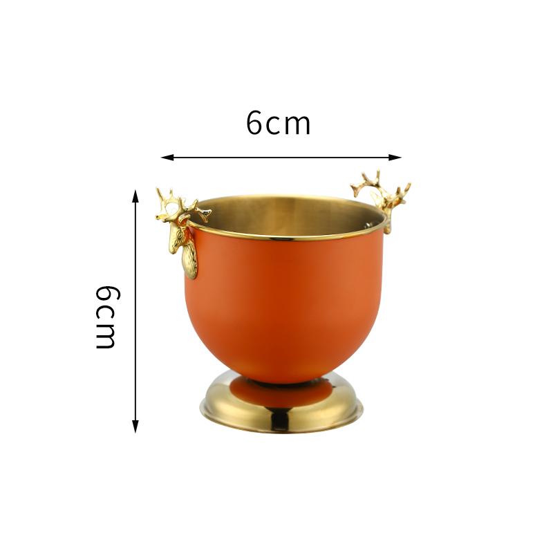 Шампанское, охлажденное вино, пиво, красное вино, куб, бар, КТВ, ведро с двумя ручками, золотое, золотое, толстое, с головой тигра, ведро для льда, шампанское