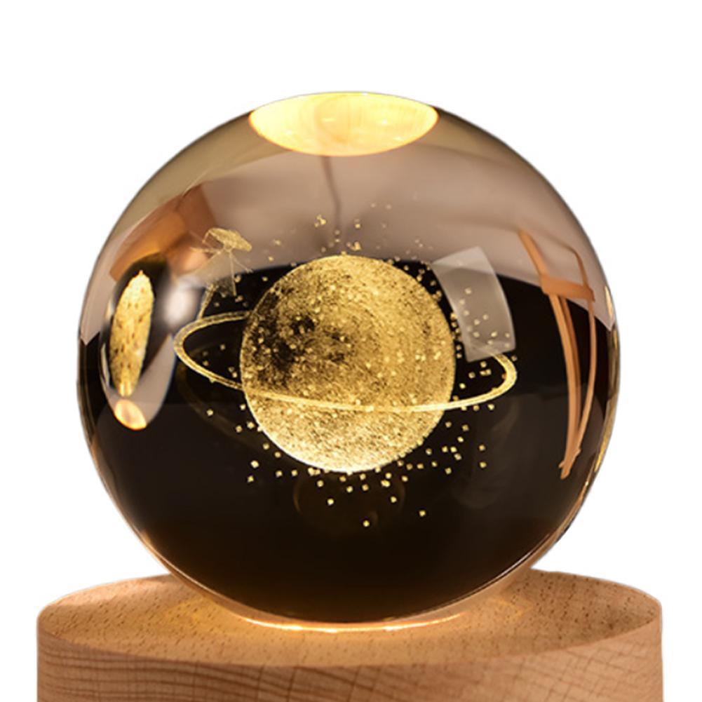 LF# 3D Crystal Ball Table Lamp Standing Ideal Birthday Gift for Teens Boys and G