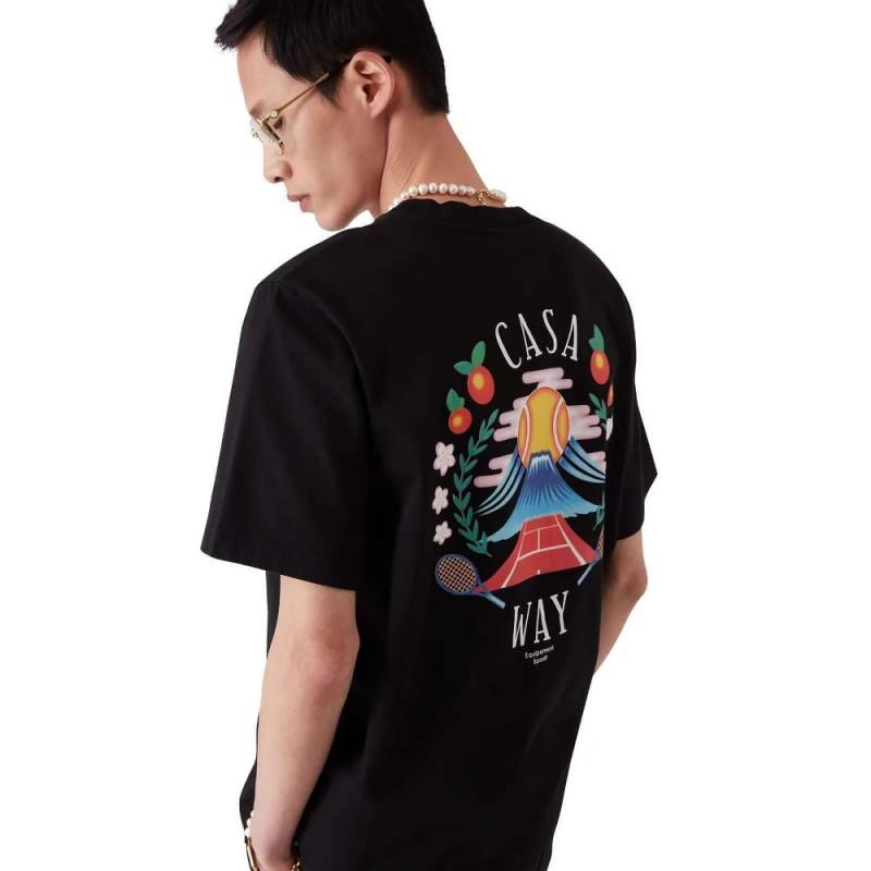Casablanca Print Loose Fit Short Sleeve T-Shirt Men Women Youth Streetwear
