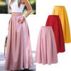 2025 Spring & Autumn European/American Plus Size Pleated High-Waist OL Maxi Skirt