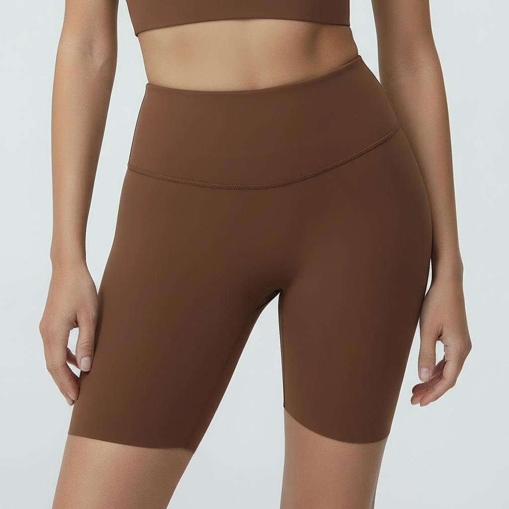 Женские велосипедные и йога-шорты с высокой талией средней длины, высокая эластичность
