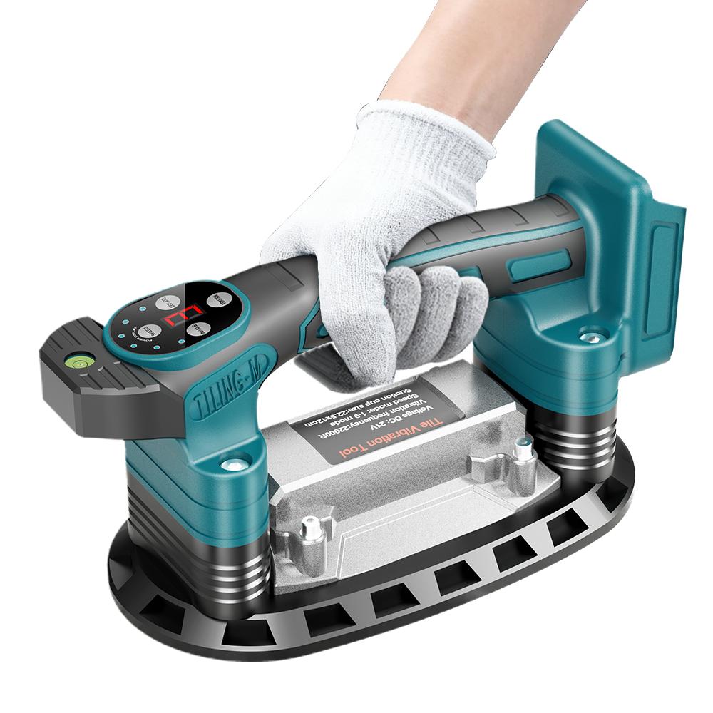 YEARTOP Cordless Tile Laying Machine 9 Speed500KG Tile Vibration Leveling Machine Installation Power Tool for Makita 18V Battery