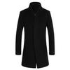 Men's Jacket Warm Winter Trench Long Outwear Button Smart Overcoat Coats 